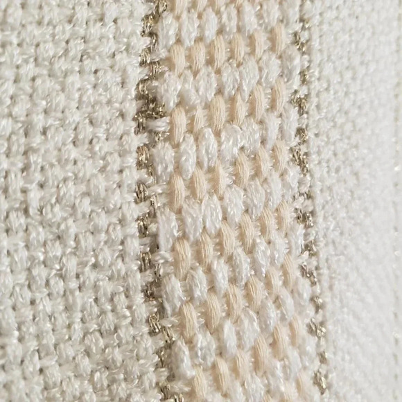 Zonda Nellis Hand-Woven VTG Cardigan Neutral Metallic  ART TO WEAR Slow Fashion - Picture 9 of 17